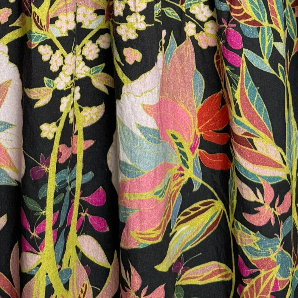 ANTHROPOLOGIE CONDITIONS APPLY MAXI MOODY DARK FLORAL DRESS WHIMSIGOTH BOHO XS - Picture 9 of 9